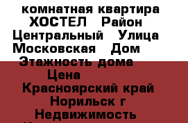 3 комнатная квартира ХОСТЕЛ › Район ­ Центральный › Улица ­ Московская › Дом ­ 9 › Этажность дома ­ 1 › Цена ­ 31 000 - Красноярский край, Норильск г. Недвижимость » Квартиры аренда   